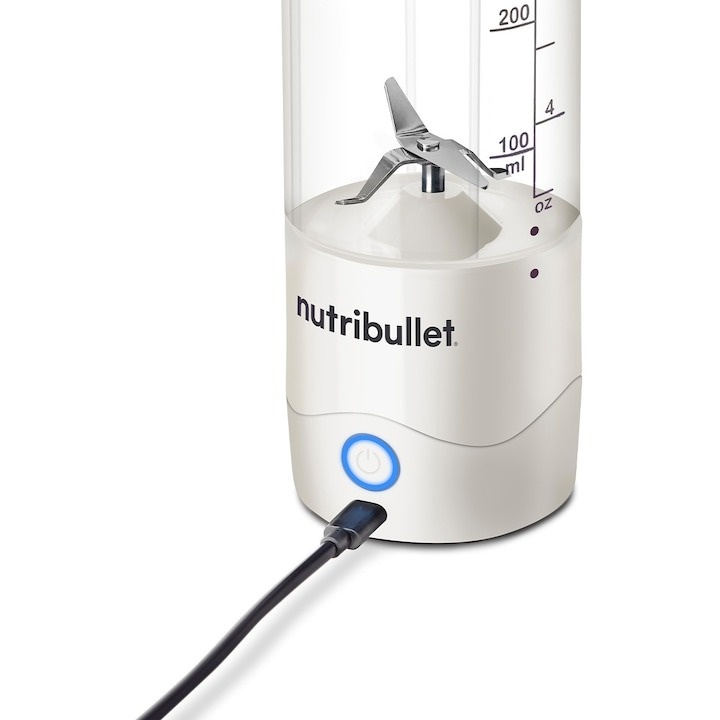 Blender portabil Nutribullet® 0C22300093, capacitate 475 ml, 15 utilizari per incarcare, USB-C, alb - 1 | YEO