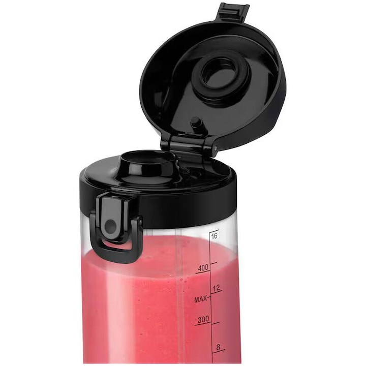 Blender portabil Nutribullet® NBP003B, cupa 475 ml, USB-C, Negru - 2 | YEO
