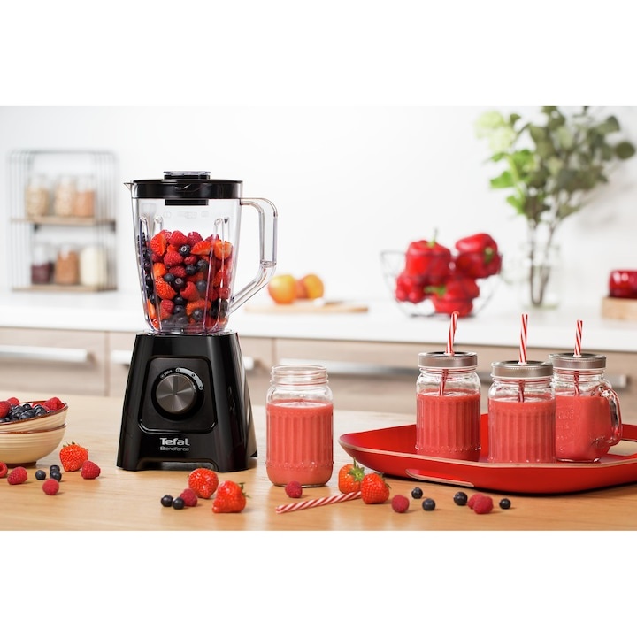 Blender Tefal BlendForce 2 BL420838, 600 W, 2 viteze, Cutit cu 4 lame, Functie de maruntire gheata, Negru - 1 | YEO