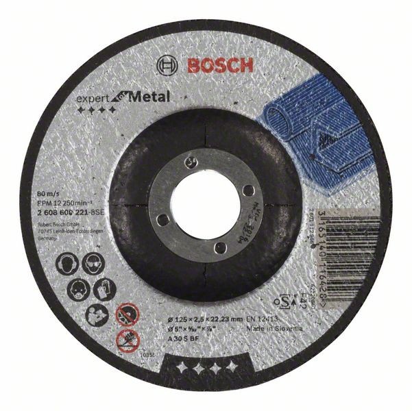 Bosch Disc de taiere cu degajare Expert for Metal A 30 S BF, 125mm, 2.5mm