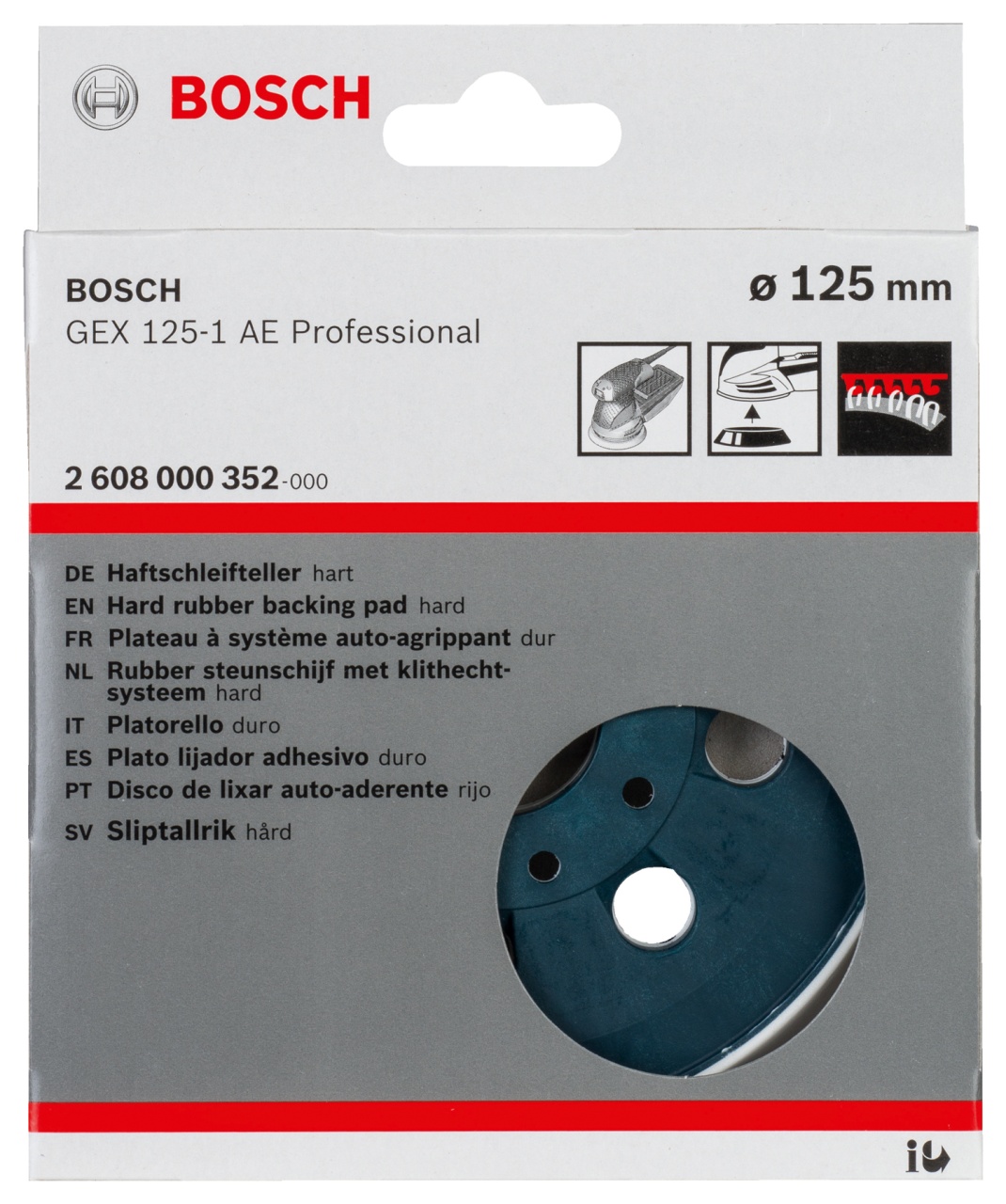 Bosch Disc Slefuire dur 125mm, 8 gauri pentru GEX 125-1AE