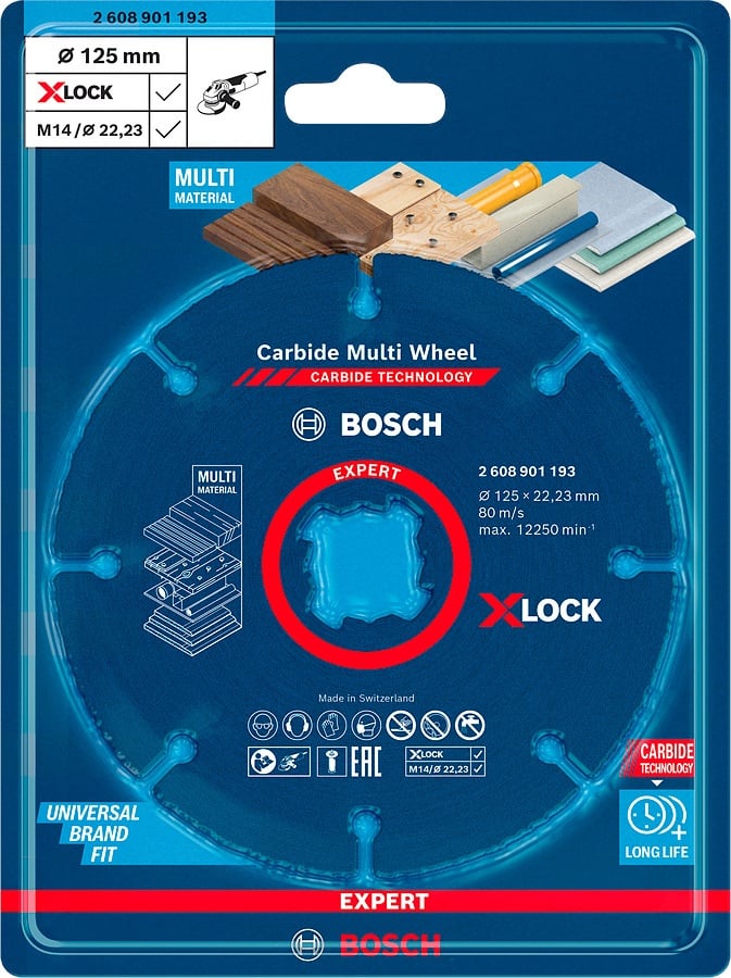 Bosch Disc taiere Expert Carbide Multi Wheel cu X-Lock, 125x22.23 mm - 1 | YEO