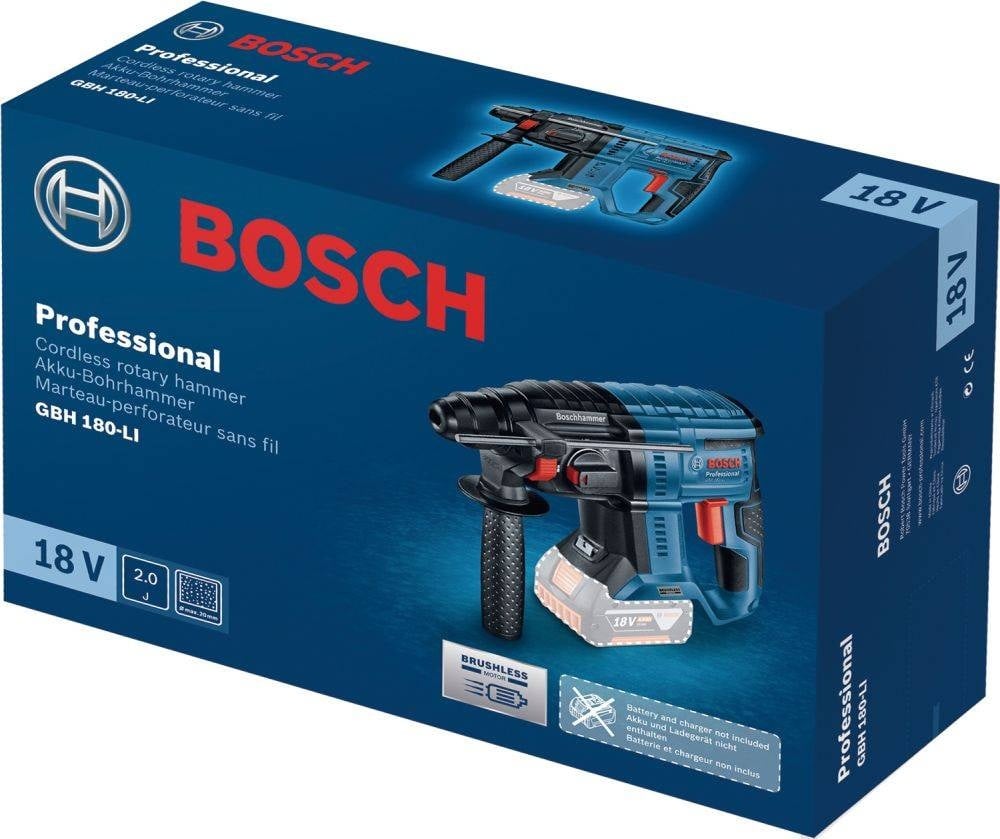 Bosch GBH 180-LI (solo) Ciocan rotopercutor brushless Li-Ion, 2J, fara acumulator in set