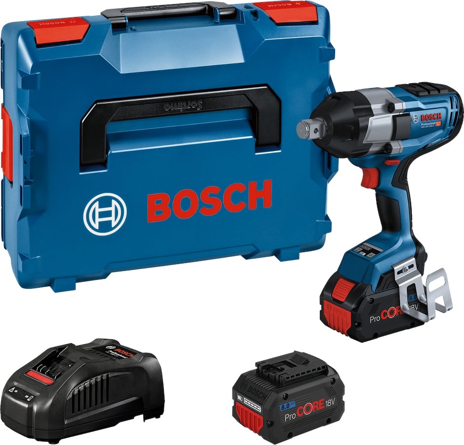 Bosch GDS 18V-1050 H Surubelnita cu impact cu 2 acumulatori Li-Ion, 18V, 8Ah, 1050Nm, prindere 3/4