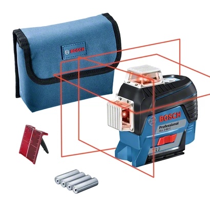 Bosch GLL 3-80C + LR7 in L-boxx, 30 m, 630 - 650 nm