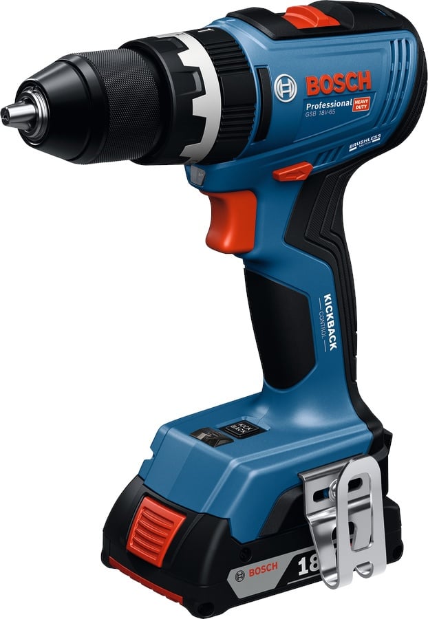 Bosch GSB 18V-65 Masina de gaurit si insurubat 18V + 2 acumulatori 5.0Ah + incarcator GAL 18V-40 + L-Boxx - 1 | YEO