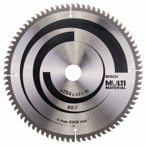 Bosch Panza fierastrau circular Multi Material, 254x30x3.2mm, 80T