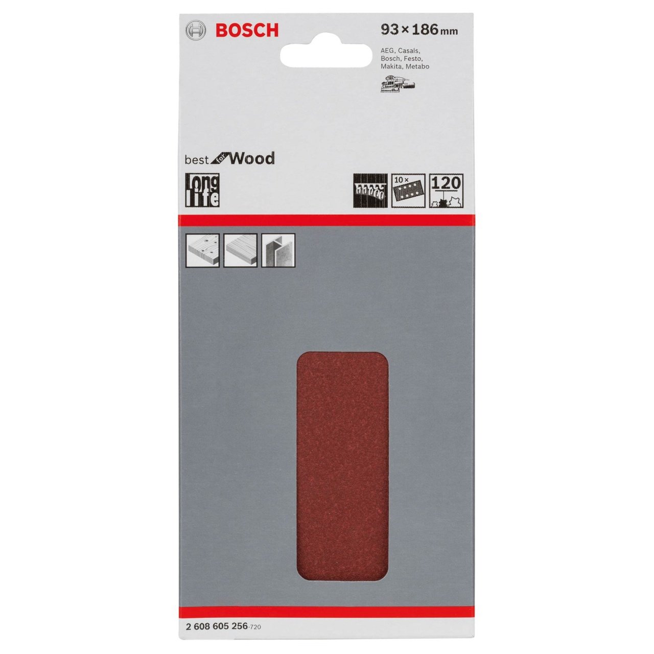 Bosch Set 10buc foi abrazive C430 80x133mm, 60