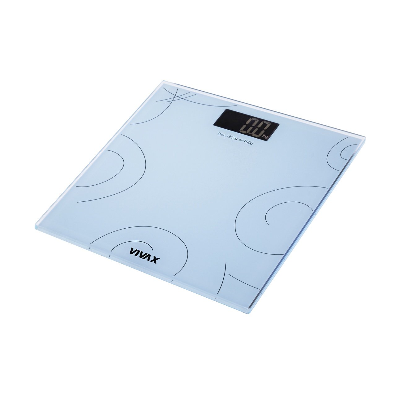 Cantar pentru baie Vivax PS-158W, 180 Kg, Sticla Albastra