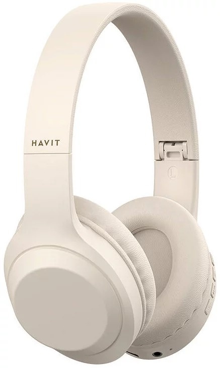 Casti wireless HAVIT H628BT, pliabile, bluetooth 5.1, Bej - 2 | YEO