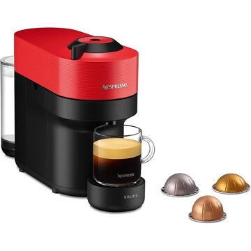 Espressor capsule Krups Vertuo Pop XN9205, 0.56L, negru cu rosu - 2 | YEO