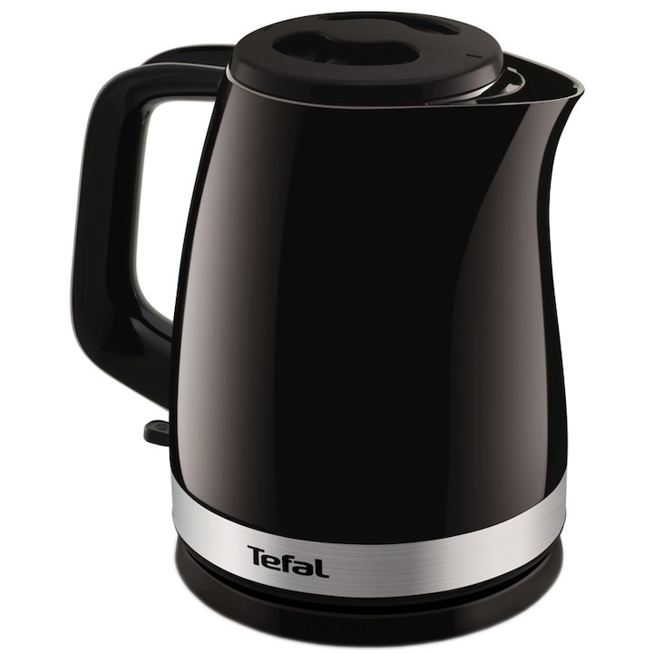 Fierbator Tefal Delfini Plus KO150F, 2400 W, 1.5 l, oprire automata, filtru anti-calcar, baza 360°, negru - 1 | YEO