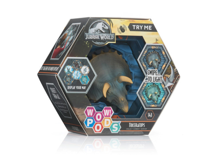 Figurina Wow! Pods - Jurassic World, Triceratrops, cu sunete