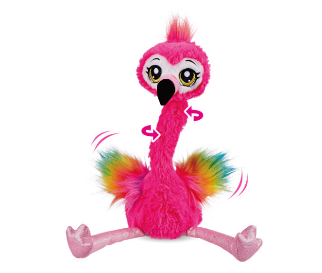 Jucarie de plus interactiva Frankie flamingo dansator, 38 cm, Pets Alive - 3 | YEO