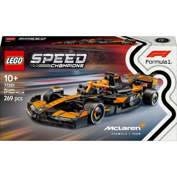 LEGO® Speed Champions - Masina de curse McLaren F1® Team MCL38 77251, 269 piese