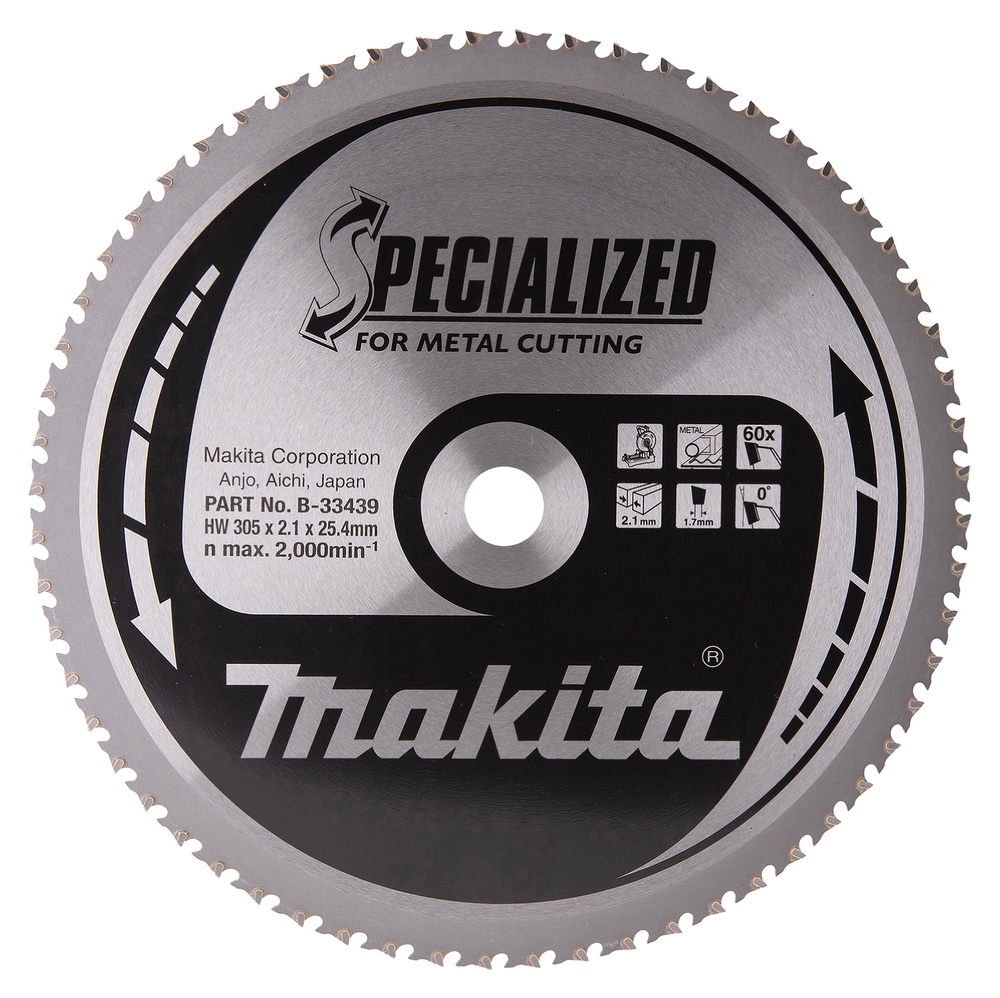 Makita B-33439 Panza fierastrau circular metal/otel, 305x25.4x2.1mm, 60T