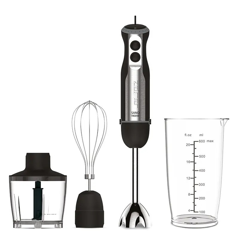 Mixer vertical Zelmer ZHB4752, 1800W, picior metal XL de 252 mm, Vario Control selector trepte viteza, accesoriu piuree, cupa 700 ml, tocator de 500 ml, tel, inox