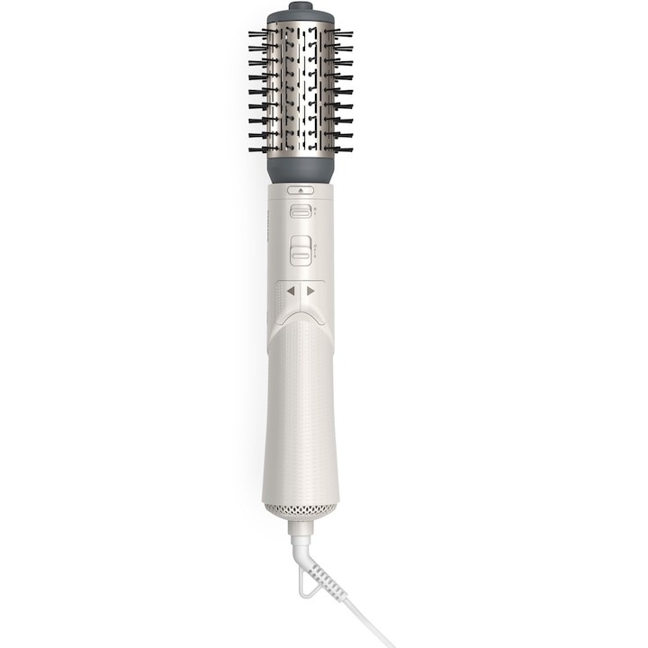 Perie rotativa cu aer cald Philips Seria 7000 BHA710/00, 1000W, ingrijire cu ioni, 2 accesorii, setare temperatura de ingrijire, peri naturali, invelis ceramic din turmalina, Alb/crem - 2 | YEO