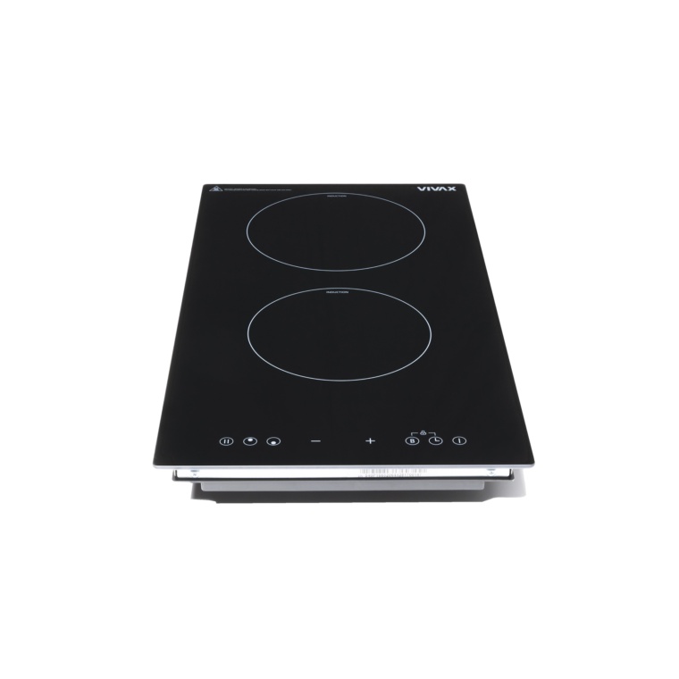 Plita incorporabila domino VIVAX BH-02MIN, Inductie, Doua zone de gatit, Boost, Control touch, Timer, 3500 W, Timer digital, Protectie copii, Indicator caldura reziduala, Sticla securizata, 30 cm, Negru - 3 | YEO