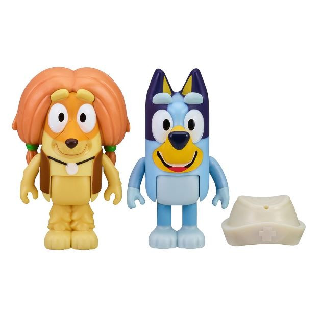 Set 2 figurine Bluey si Bingo, La doctor, 3 piese, 3 ani+