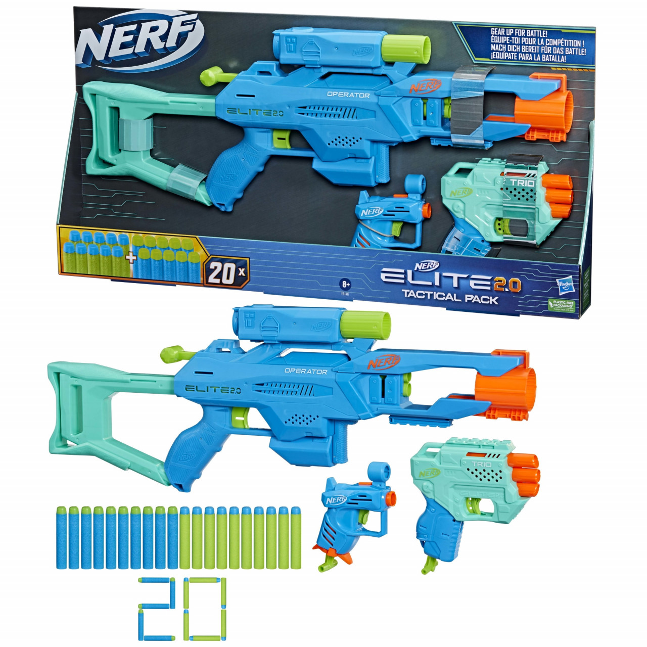 Set 3 blastere Nerf Elite 2.0 - Tactical pack