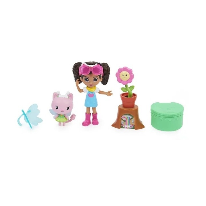 Set 3 figurine interactive Spin Master, Gabby\'s Dollhouse Flower-rific Garden cu accesorii, 7 cm - 2 | YEO