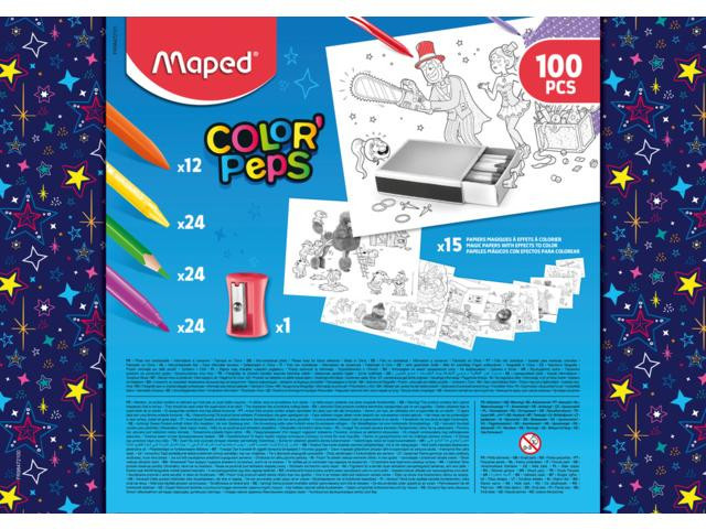 Set de colorat Maped, 100 piese - 1 | YEO