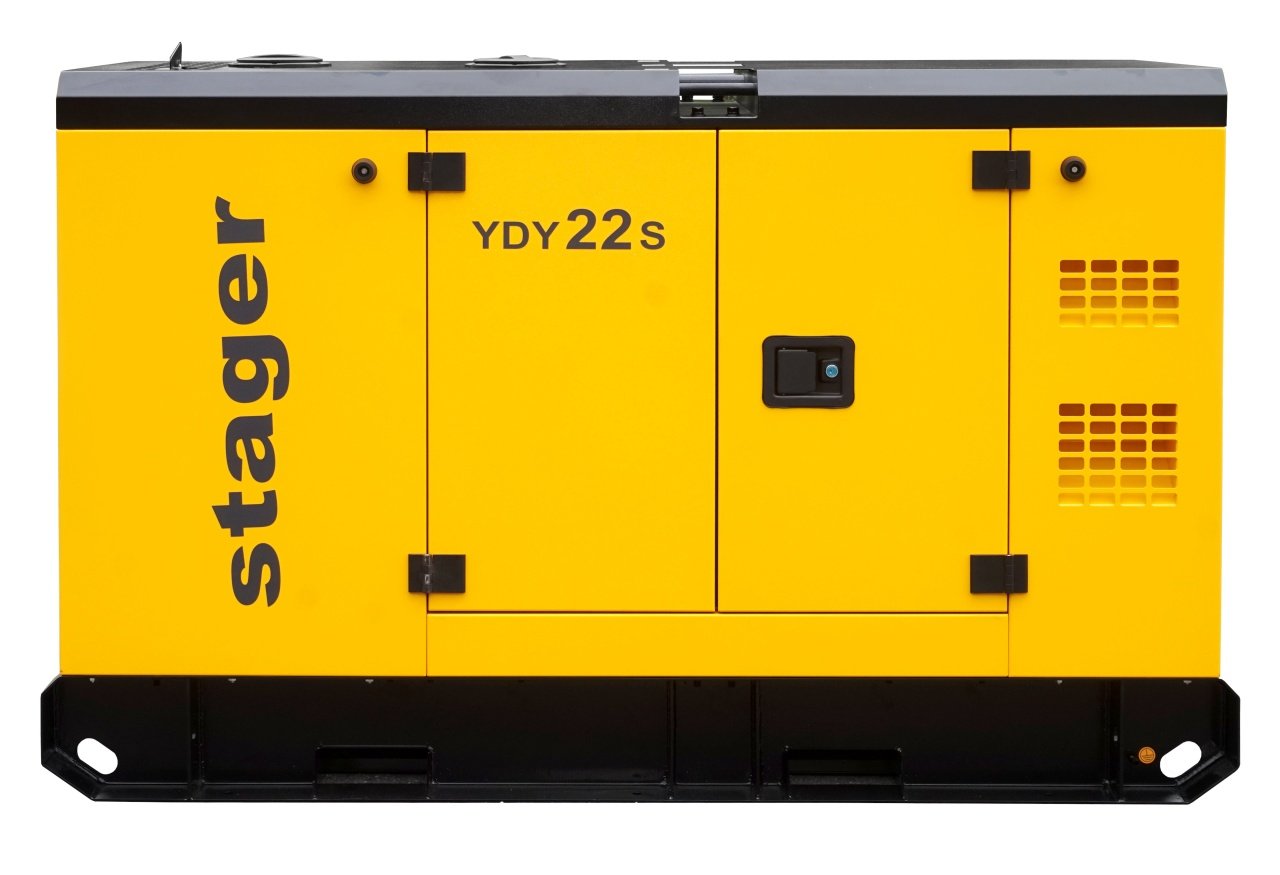 Stager YDY22S Generator insonorizat 22kVA, 87A, 1500rpm, monofazat, diesel