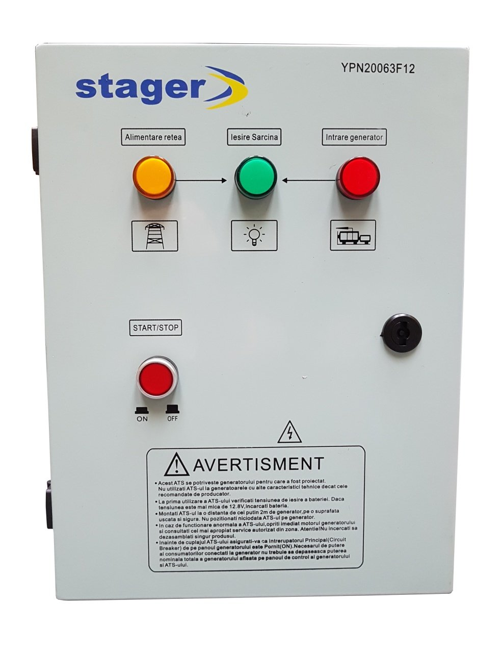 Stager YPN20063F12S automatizare monofazata 63A, 12Vcc, protectie - 1 | YEO