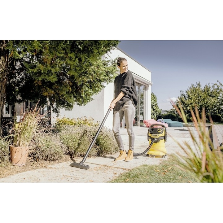 Aspirator multifunctional Karcher WD 5 V-25/6/22 , 1100 W, aspirare umeda si uscata, 25 l rezervor, Furtun 2.2 m, functie de suflare, galben/negru - 2 | YEO