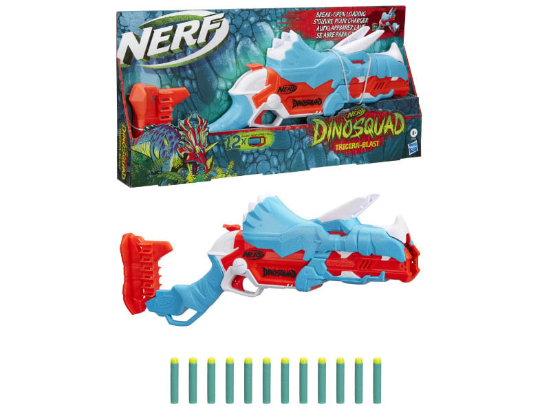 Blaster Nerf Dinosquad - Tricerablast, 12 proiectile - 1 | YEO