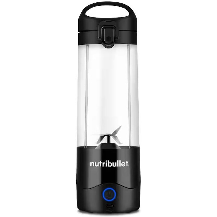 Blender portabil Nutribullet® NBP003B, cupa 475 ml, USB-C, Negru - 3 | YEO