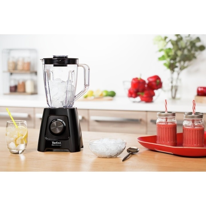 Blender Tefal BlendForce 2 BL420838, 600 W, 2 viteze, Cutit cu 4 lame, Functie de maruntire gheata, Negru - 2 | YEO