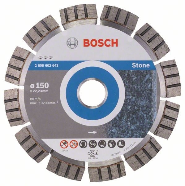 Bosch Disc diamantat Best for Stone 150x22.23x2.4x12mm