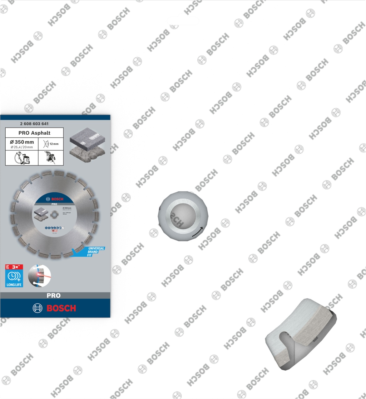 Bosch Disc diamantat Pro asfalt 350x20/25.4x3.2x12mm - 1 | YEO