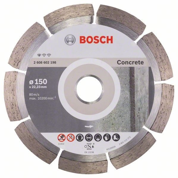 Bosch Disc diamantat Standard for Concrete 150x22.23x2x10mm