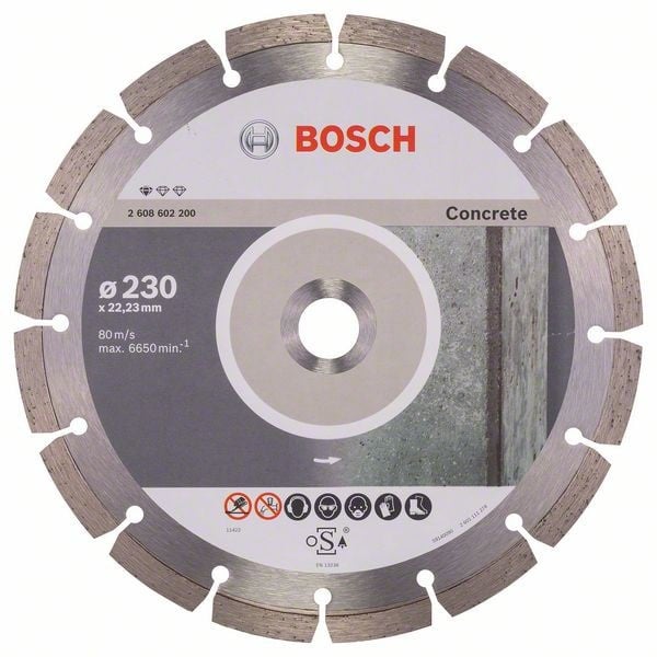 Bosch Disc diamantat Standard for Concrete 230x22,23x2,3x10mm