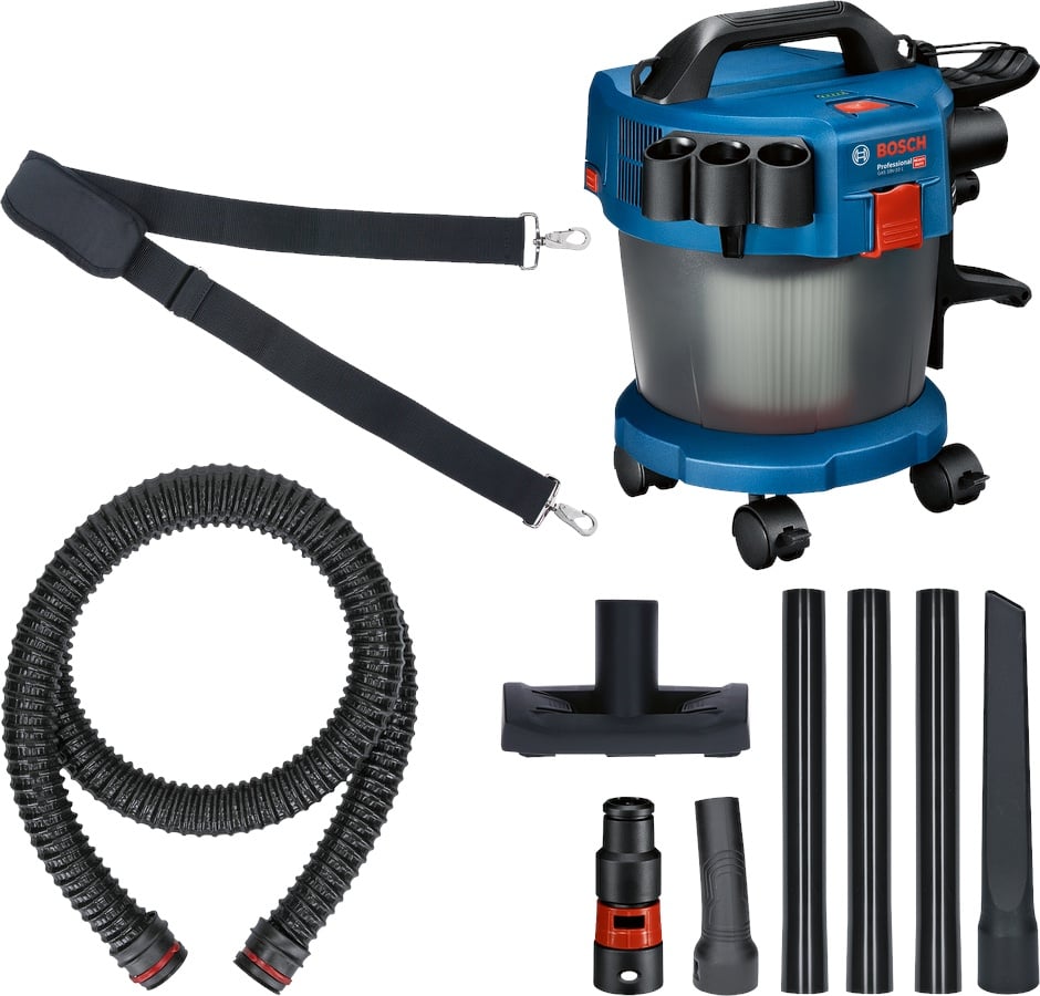 Bosch GAS 18V-10 L Premium (Solo) Aspirator 18V fara acumulator in set, 10L, 115mbari, umed si uscat + Set 4 roti