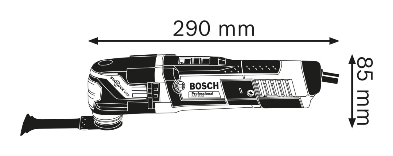 Bosch GOP 55-36 Multi-cutter 550W + Accesorii + L-Boxx - 1 | YEO