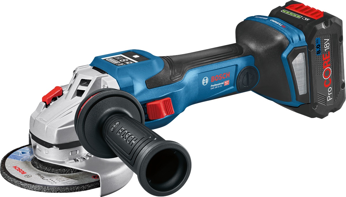 Bosch GWS 18V-15 SC Polizor unghiular cu regulator brushless Biturbo, cu 2 acumulatori ProCore Li-Ion, 8Ah, diametru disc 125 mm + L-BOXX Diametru disc 125 mm - 1 | YEO