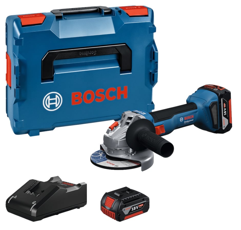 Bosch GWS 18V-8 Polizor unghiular 18V + 2 acumulatori 5Ah + incarcator