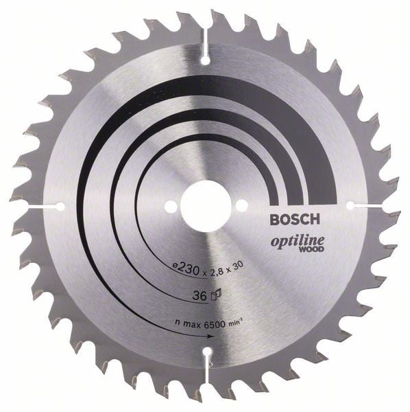 Bosch Panza ferastrau circular Optiline Wood, 230x30x2.8mm, 36T