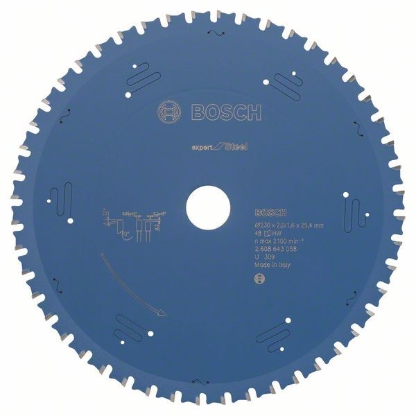 Bosch Panza fierastrau circular Expert for Steel, 230x25.4x2mm, 48T