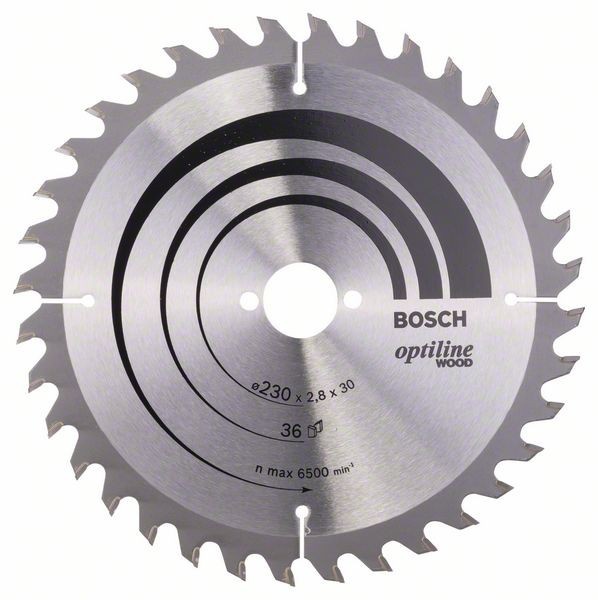 Bosch Panza fierastrau circular Optiline Wood, 230x30x2.8mm, 36T