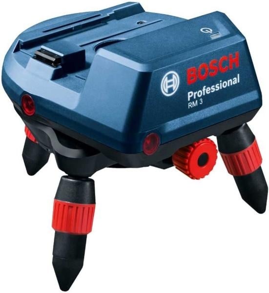 Bosch RM3 Suport rotativ motorizat pentru nivele laser cu linii + Telecomanda RC 2 + Baterii 1.5V + BM 3 Suport pentru perete + adaptor; compatibil cu : GCL 2-50 C - GCL 2-50 CG