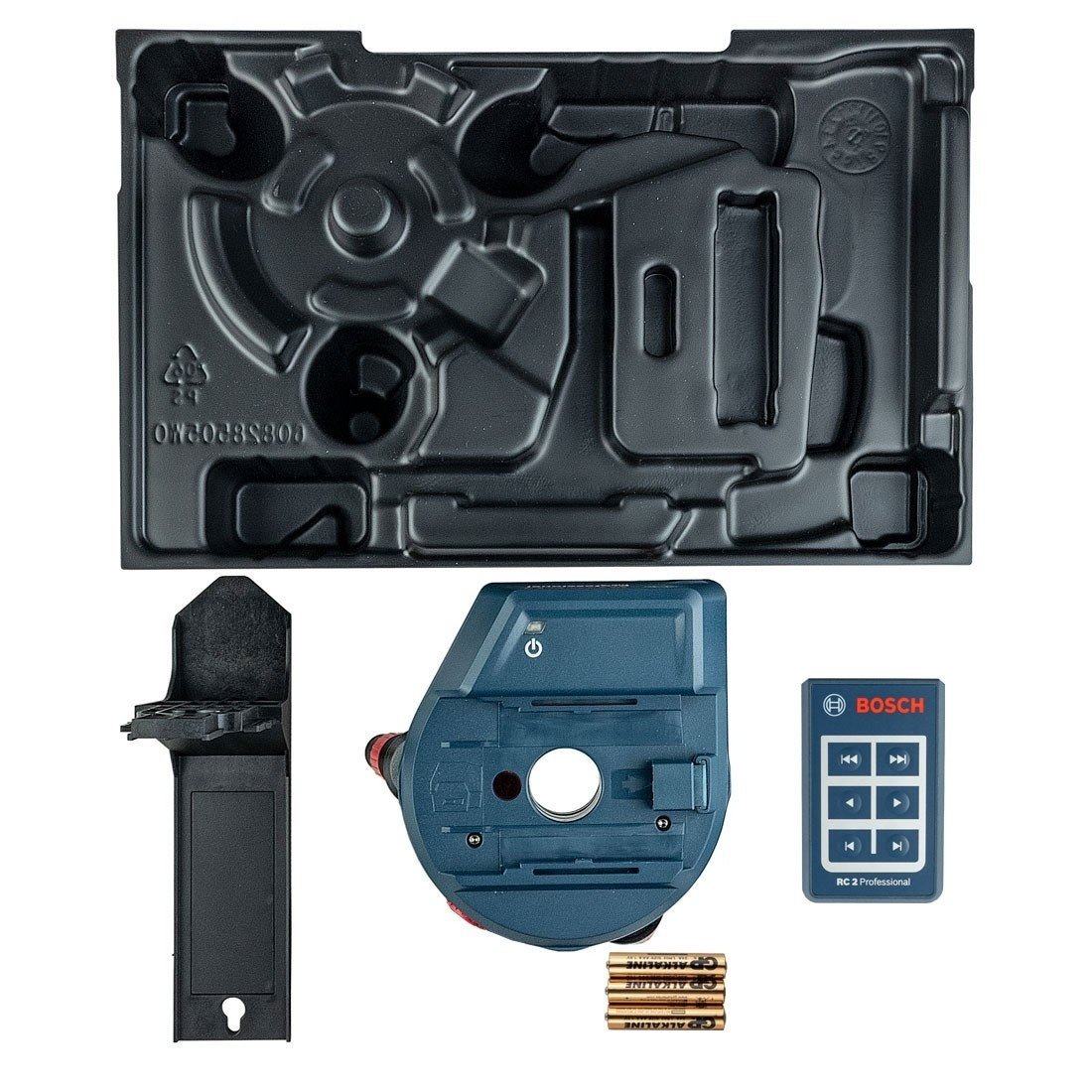 Bosch RM3 Suport rotativ motorizat pentru nivele laser cu linii + Telecomanda RC 2 + Baterii 1.5V + BM 3 Suport pentru perete + adaptor; compatibil cu : GCL 2-50 C - GCL 2-50 CG - 1 | YEO