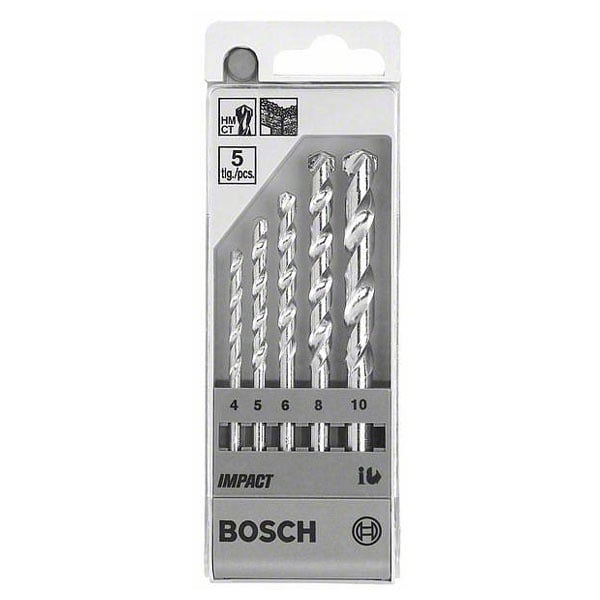 Bosch Set 5 burghie pentru piatra CYL-1, D4-10mm