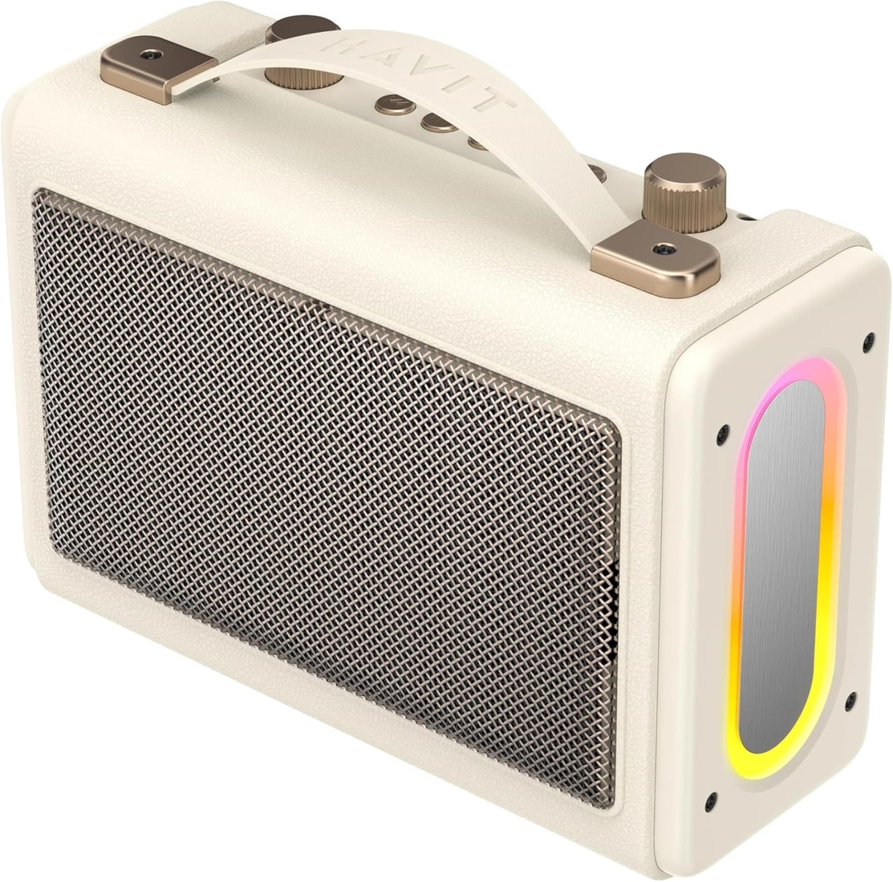 Boxa karaoke HAVIT SK823BT, cu microfon, Bluetooth 5.3, Bej - 1 | YEO