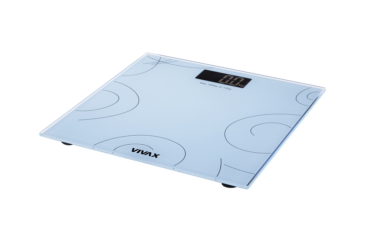 Cantar pentru baie Vivax PS-158W, 180 Kg, Sticla Albastra - 1 | YEO