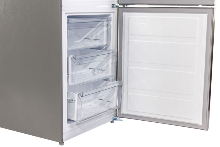 Combina frigorifica VIVAX CF-310EDNF X, 310L, Clasa E, Total No Frost si No Frost Multi Air Flow, Termostat digital LED, Iluminare LED, Fast Freeze, Usi reversibile, H 188cm, Inox - 3 | YEO